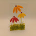 Fused Glass Orange and Red Flower Tealight