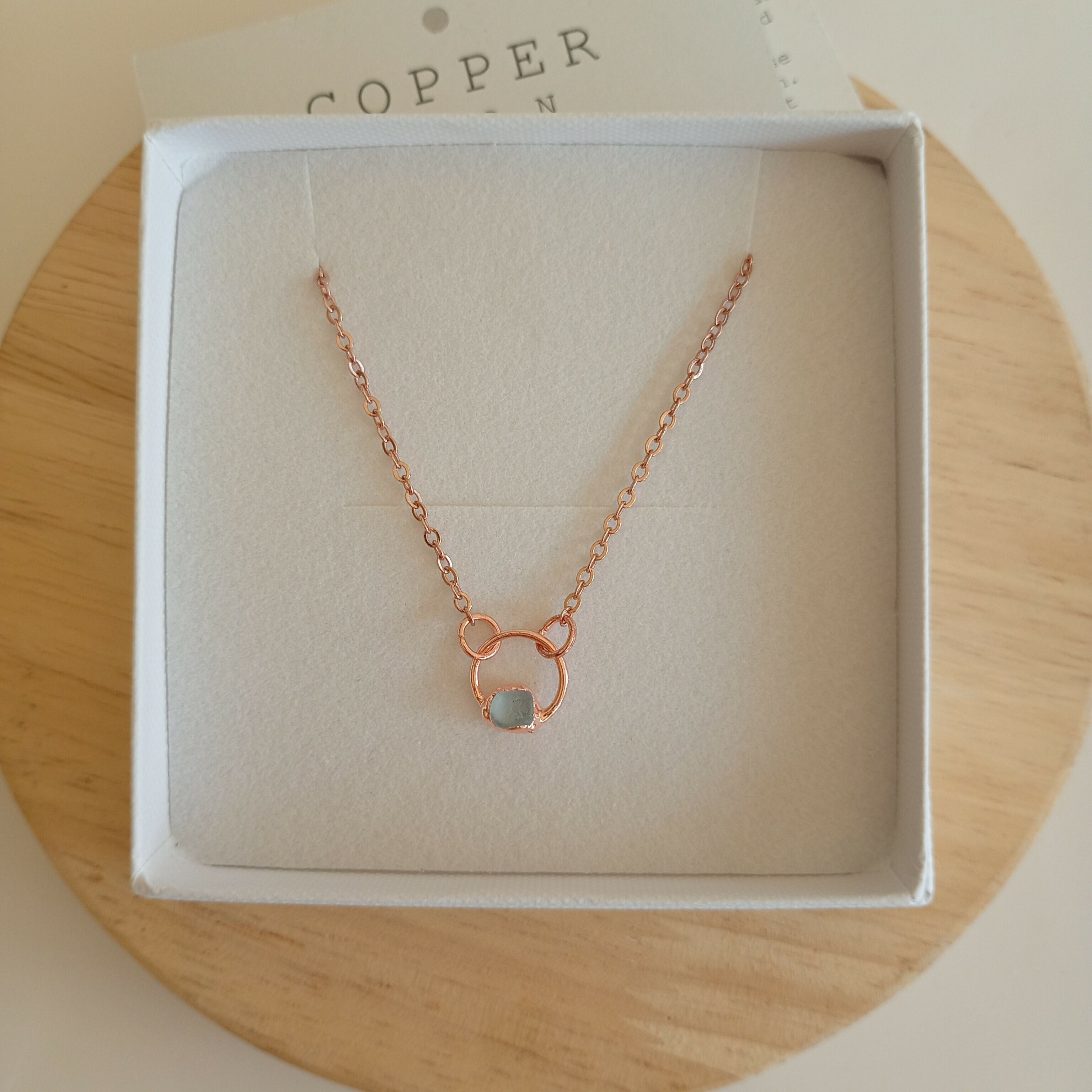Seaglass Mini Moon Necklace