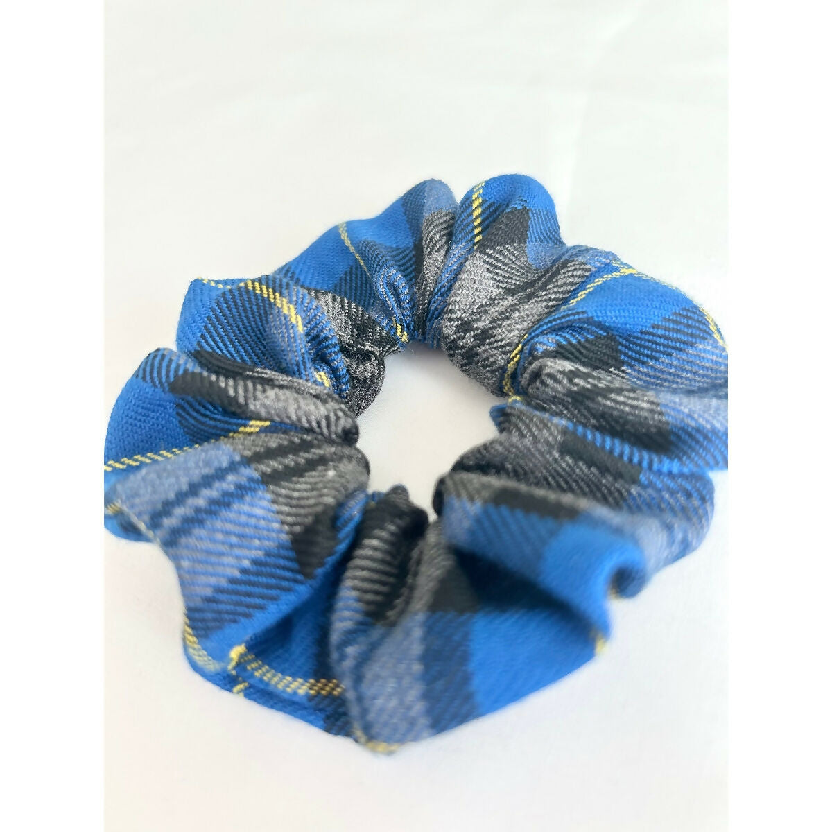 Blue Tartan Hair Scrunchie
