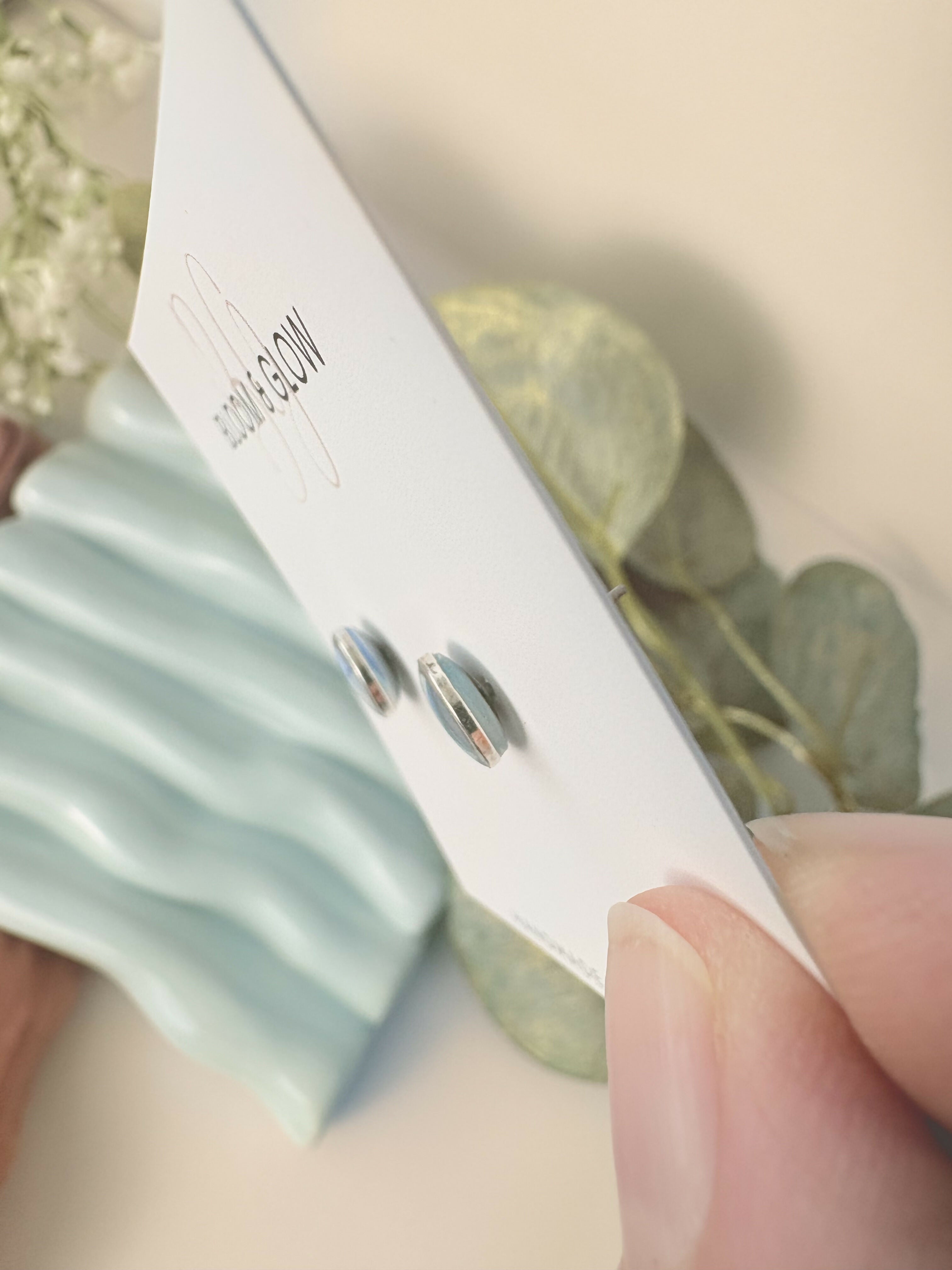 Icy blue Crystal Effect Stud Earrings