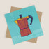 Colourful Moka Pot - Greeting Card