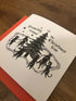 Prancing Around the Tree Christmas Card / Cat Greetings Card