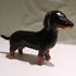 Ceramic Black and tan dachshund dog sculpture