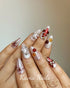 X'mas Ribbons Handmade Press-on Nails