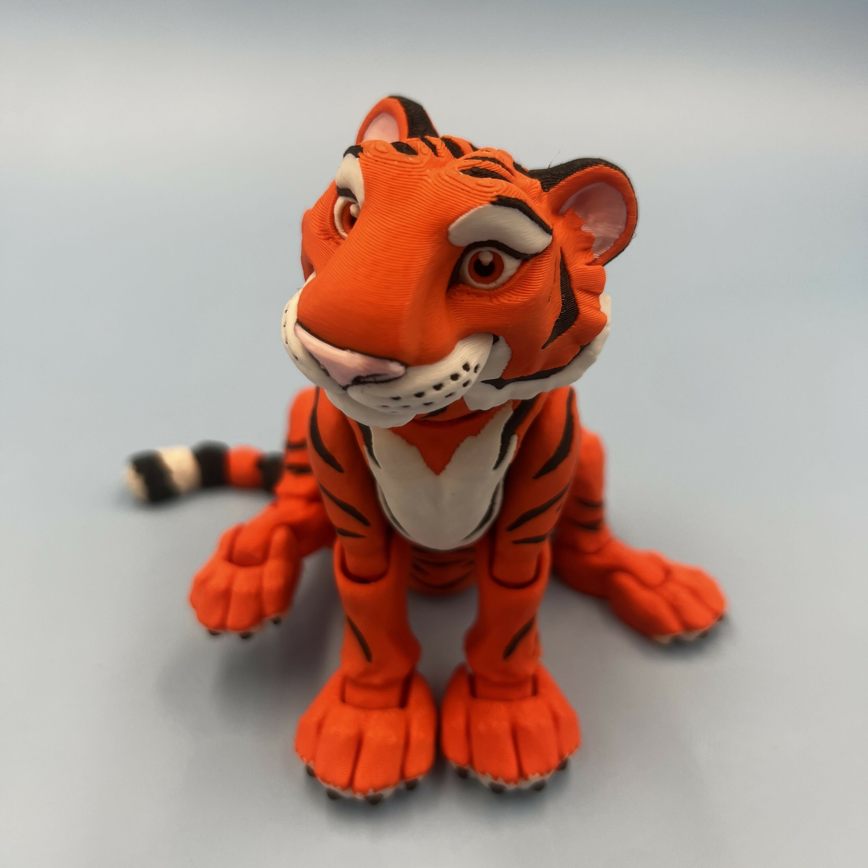 3D Printed LARGE: Articulated Sensory Fidget Animals friends Tiger 25cm