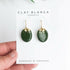 Forest Green & Gold Dangle Earrings