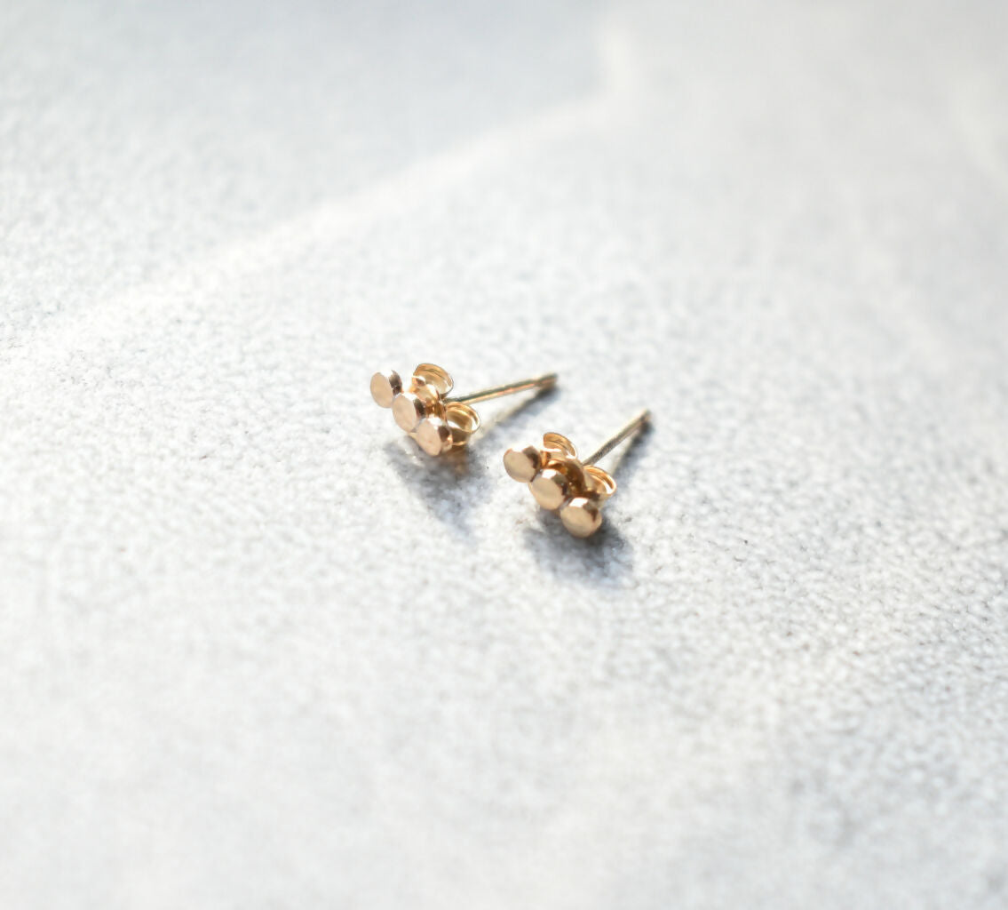 14 Karat Gold Filled Dots Stud Earrings