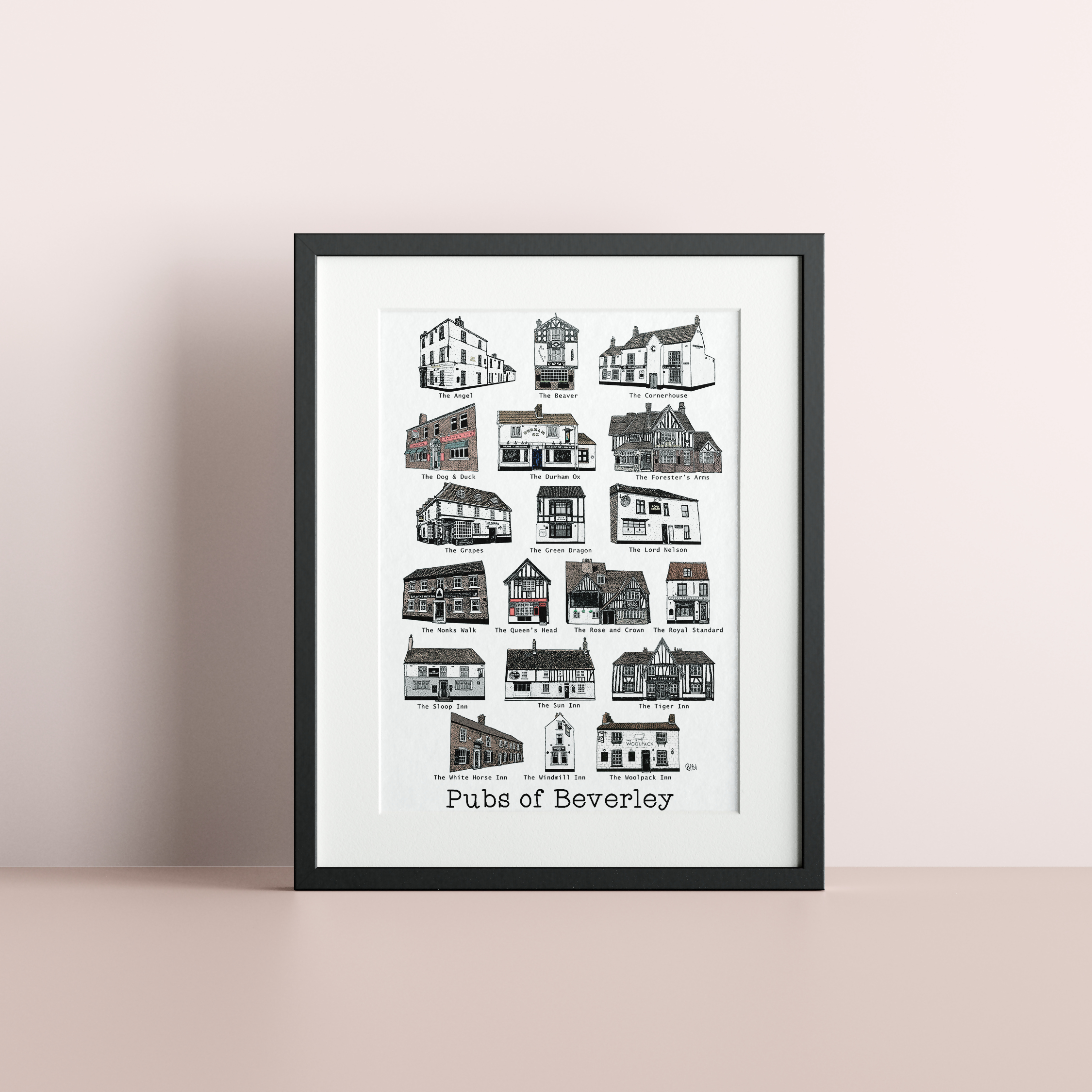 'Pubs of Beverley' Print