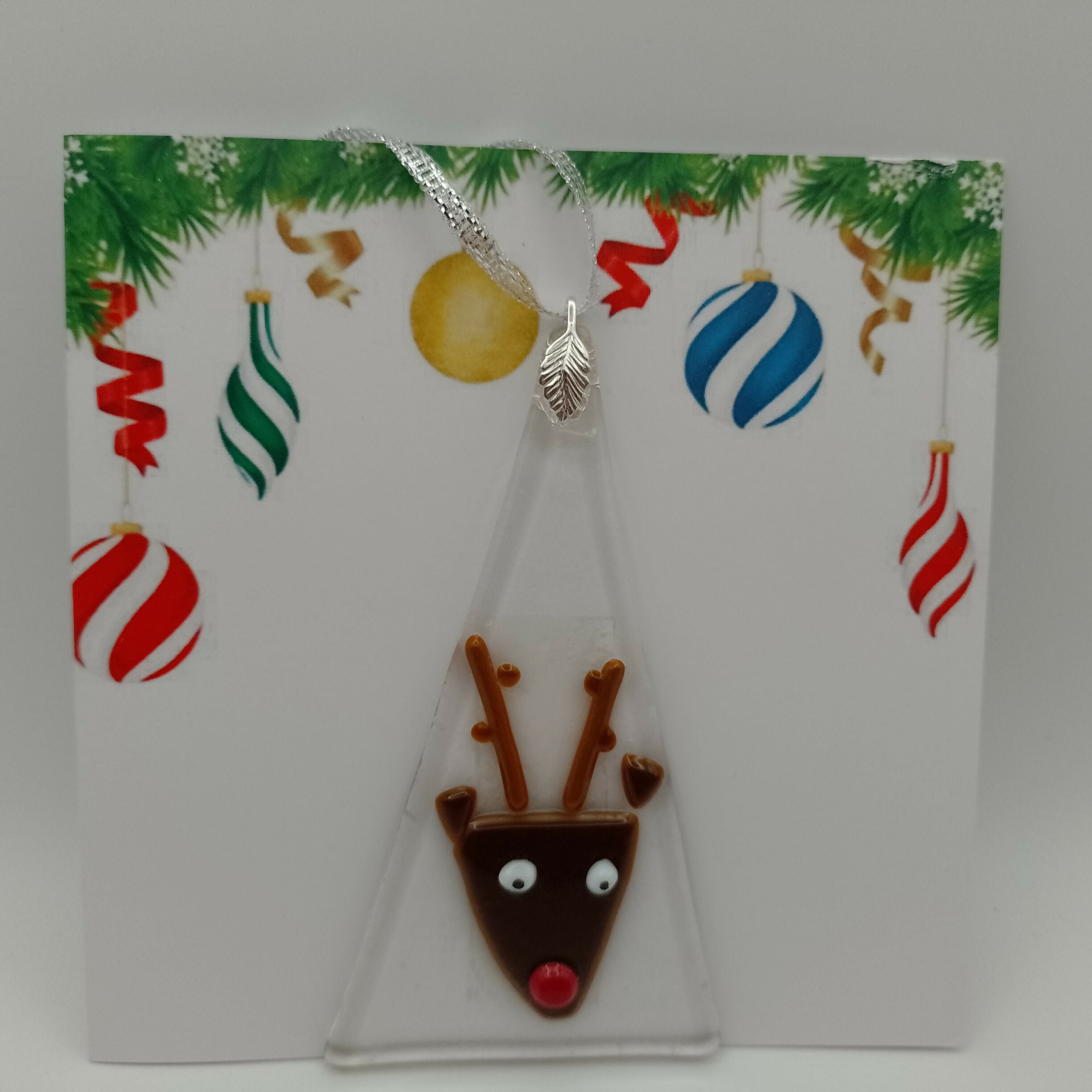 Fused Glass Christmas Card