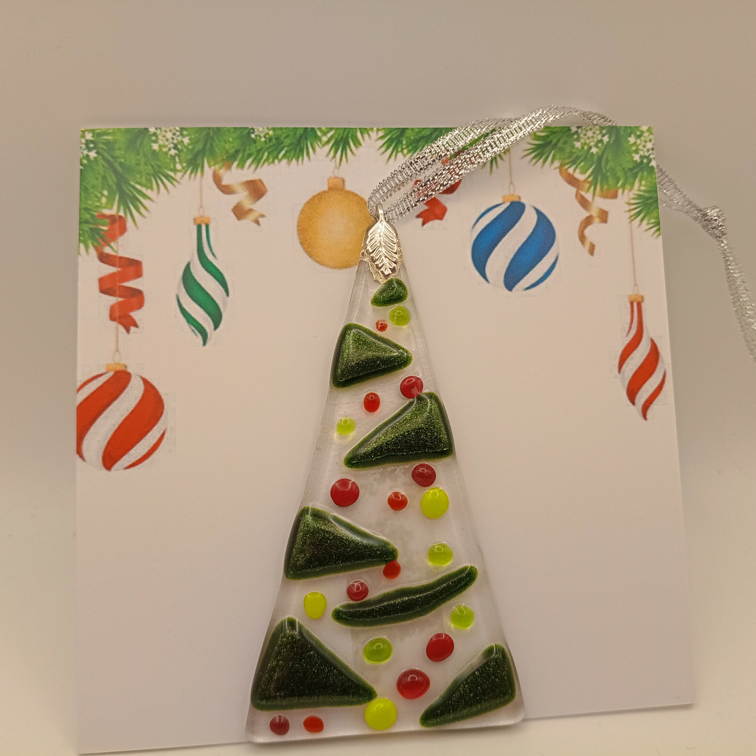 Fused Glass Christmas Card