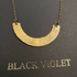 Hammered Brass Curve Necklace