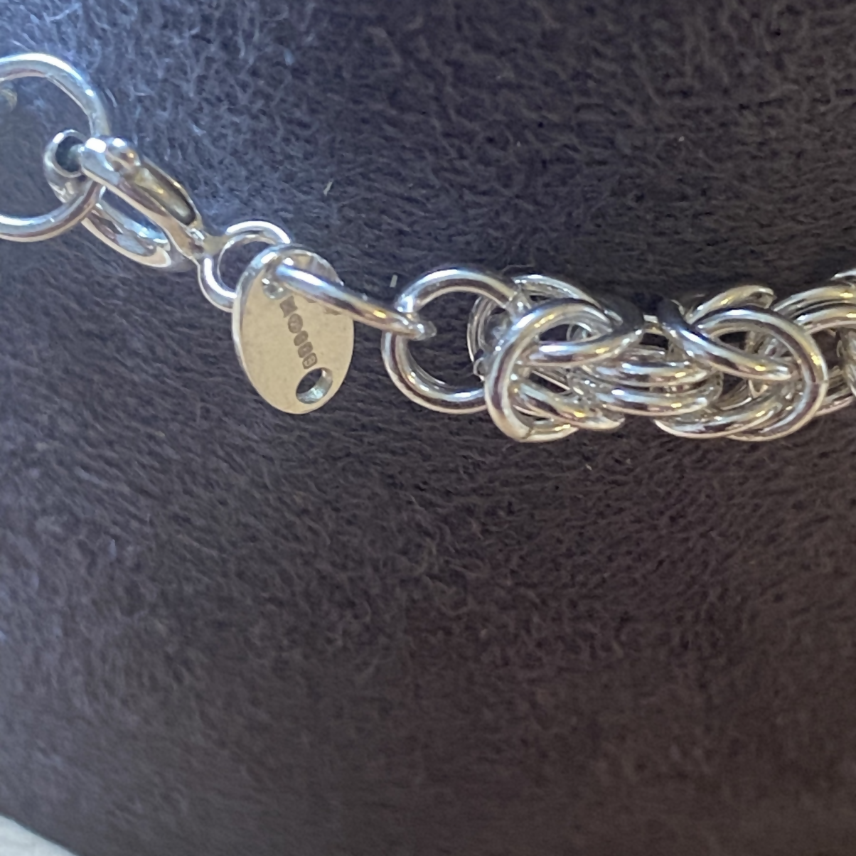 Sterling Silver Byzantine Bracelet 7.5 inches