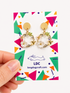 Floral Bee Drop Stud Earrings