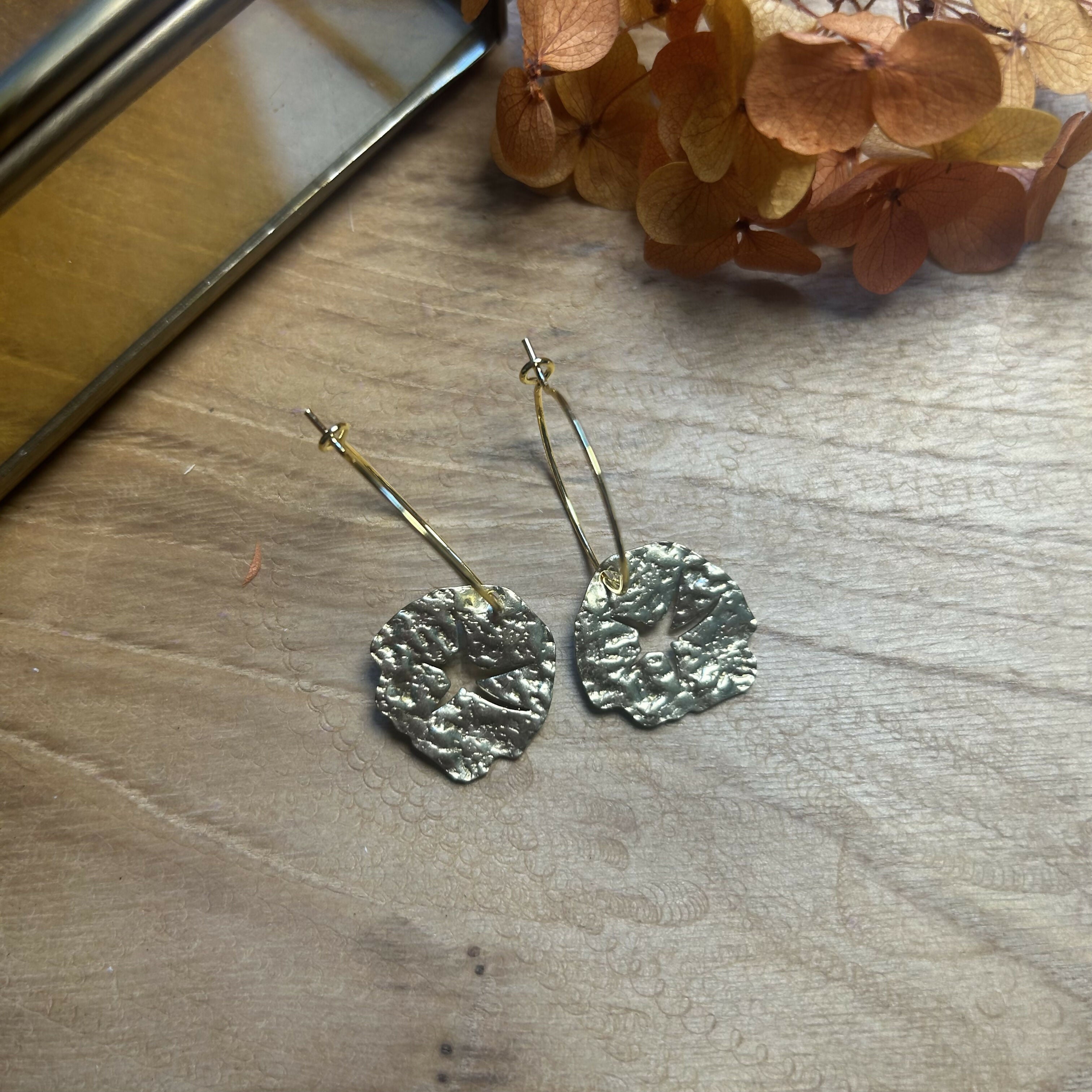 Stunning Abstract Disc Hoops