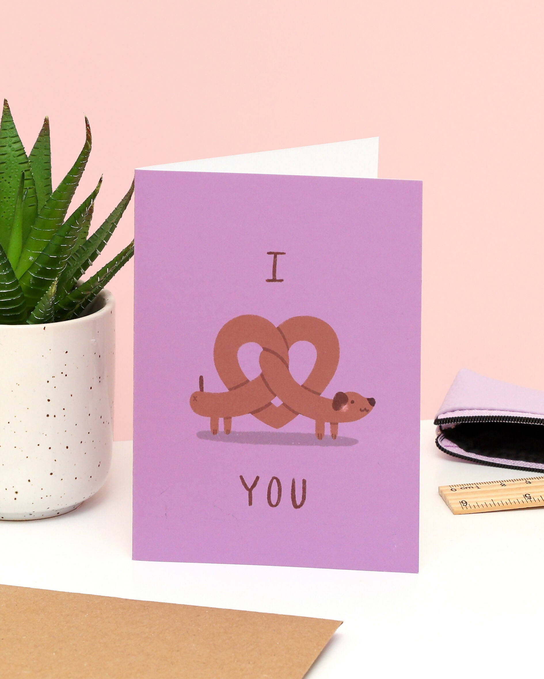 I Love You (sausage dog) - Card