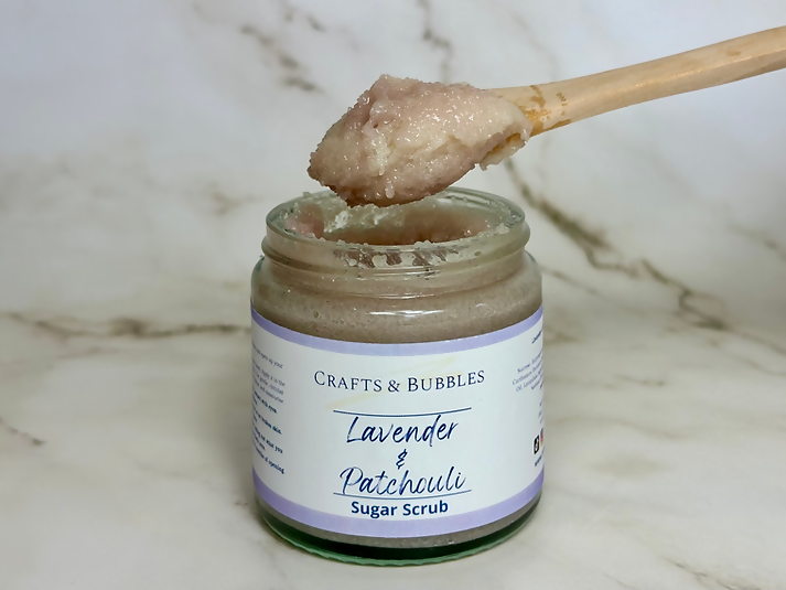 Lavender & Patchouli Sugar Scrub- Small (135g)