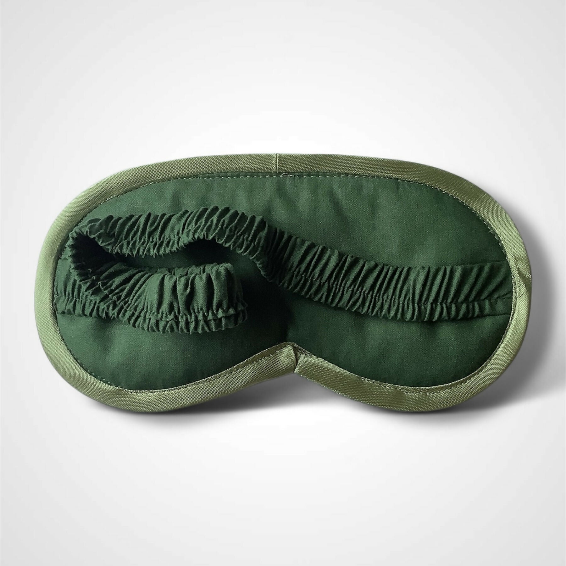 Lotus Flower Olive Green Velvet Lavender Eye Mask