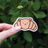 Croissant Bear Sticker
