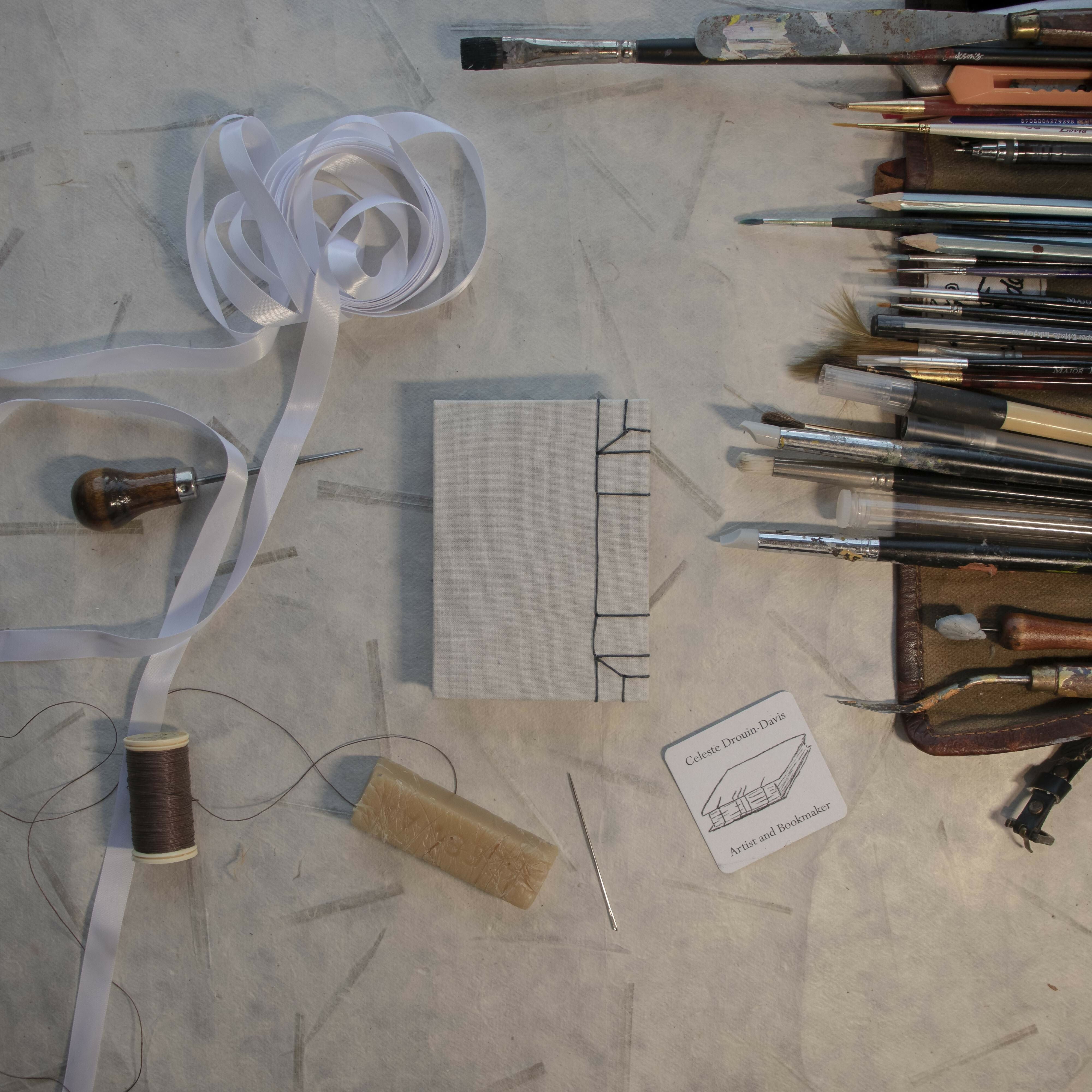 A7 Handmade Artists Sketchbook Coptic Bound