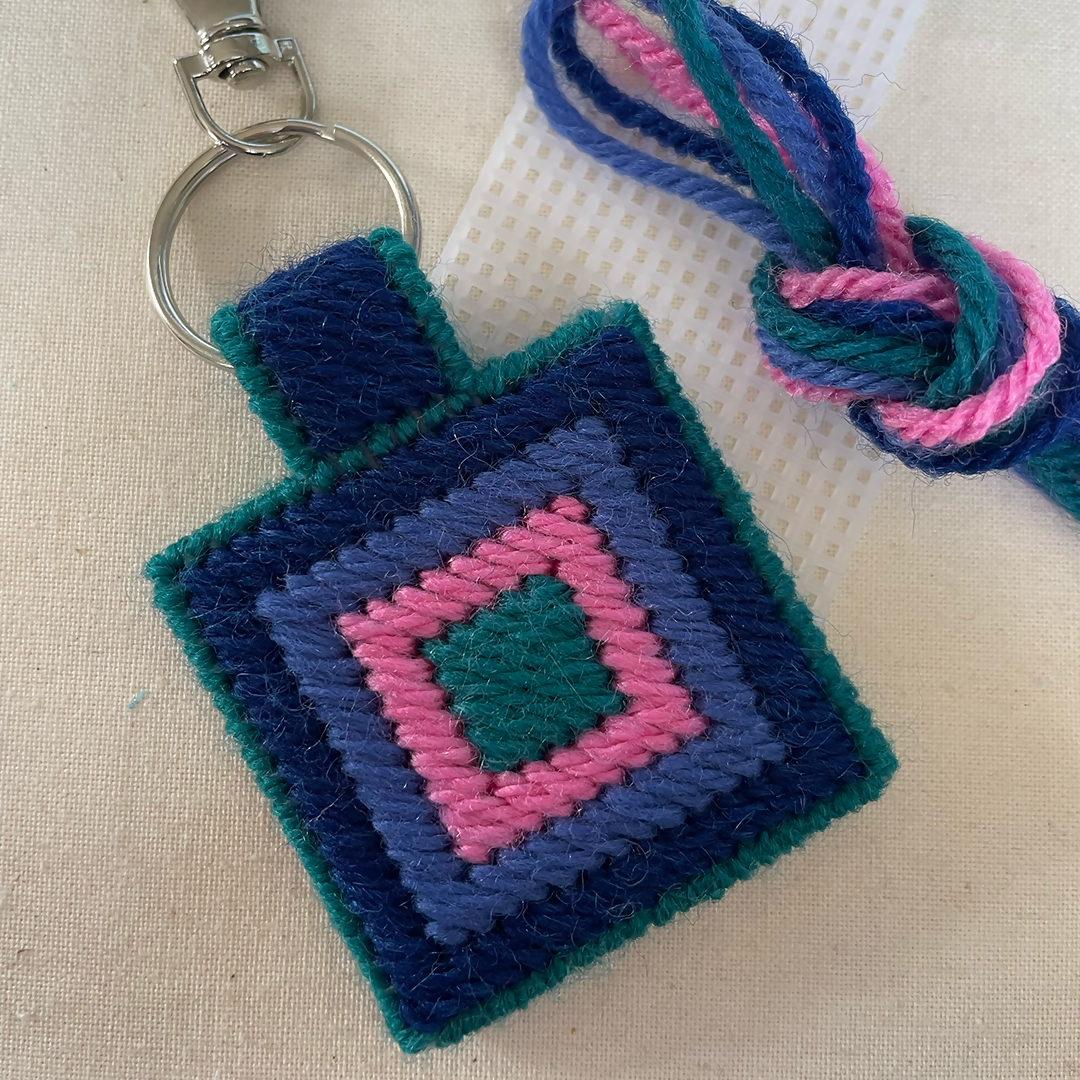 DIY Bargello Stitched Keyring Kit