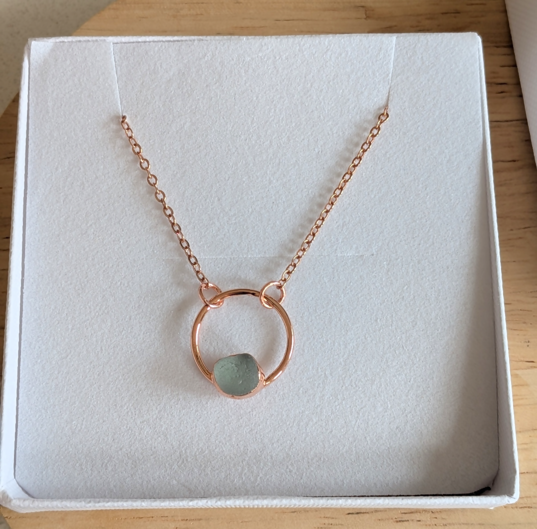 Seaglass Moon Necklace