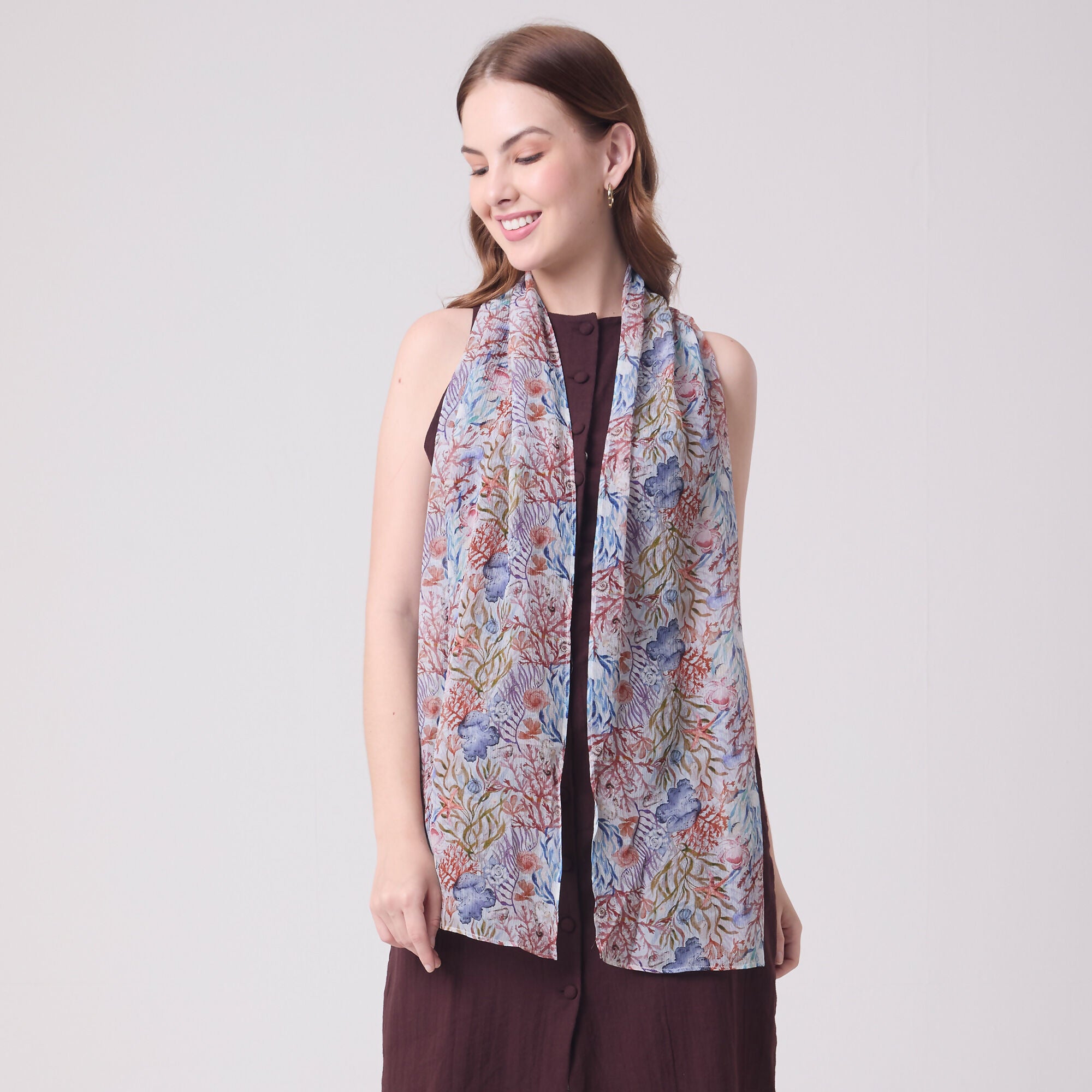 Long Chiffon Silk Scarf - Various Designs