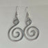 Silver Spiral Wire Hammered Earrings