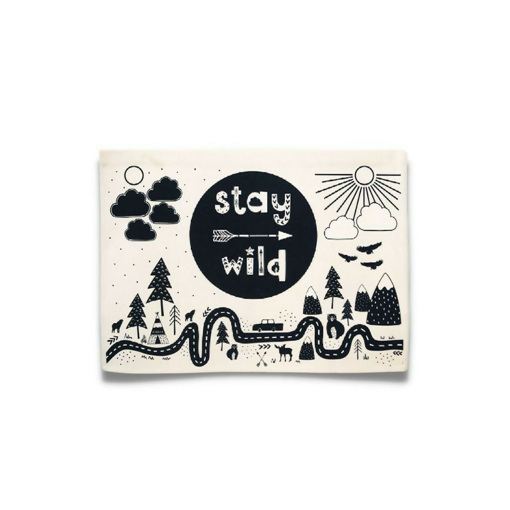 Scandi Stay Wild World Map Wall Hanging