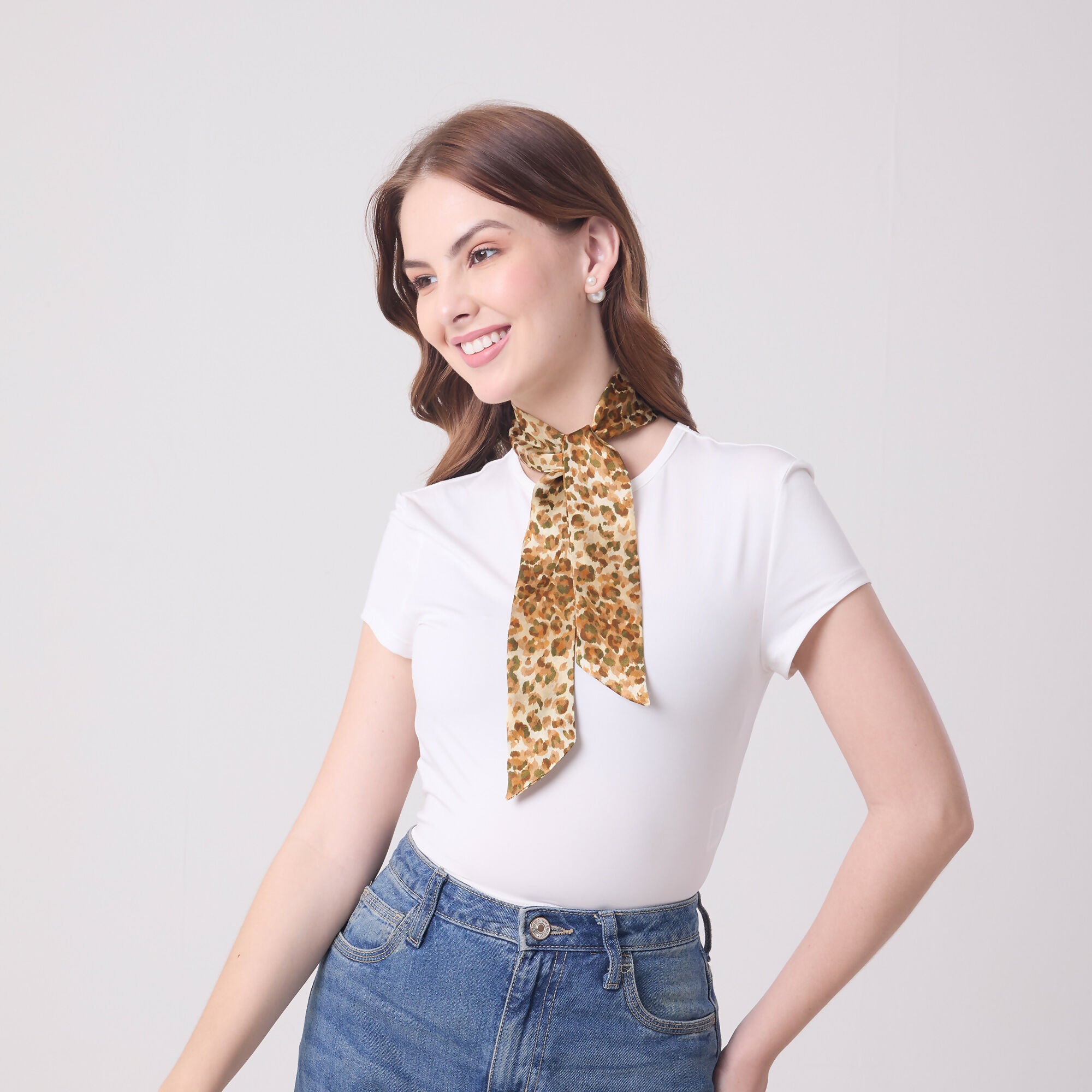 Silk Skinny Scarf - Various Designs