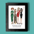 Mama Mini Framed Illustration SATC