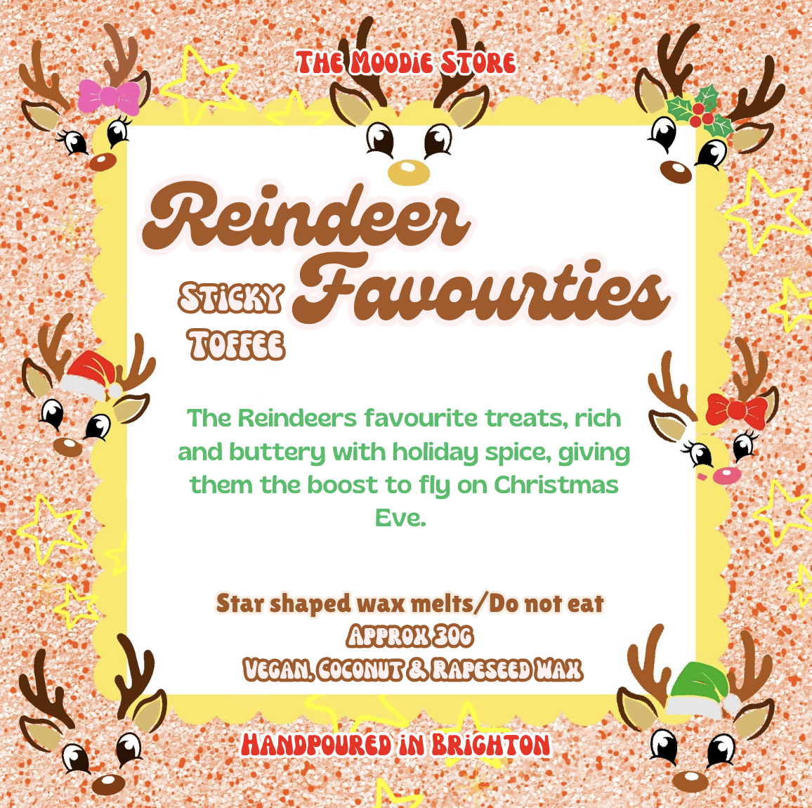Reindeers Favourite - Sticky Toffee Fragranced Vegan Wax Melt Shapes