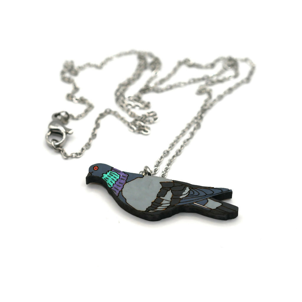 Pigeons Necklace and Stud Earrings Set