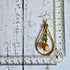 Gold Wire Crystal Earrings; Turquoise & Orange Agate Bohemian Teardrop Earrings