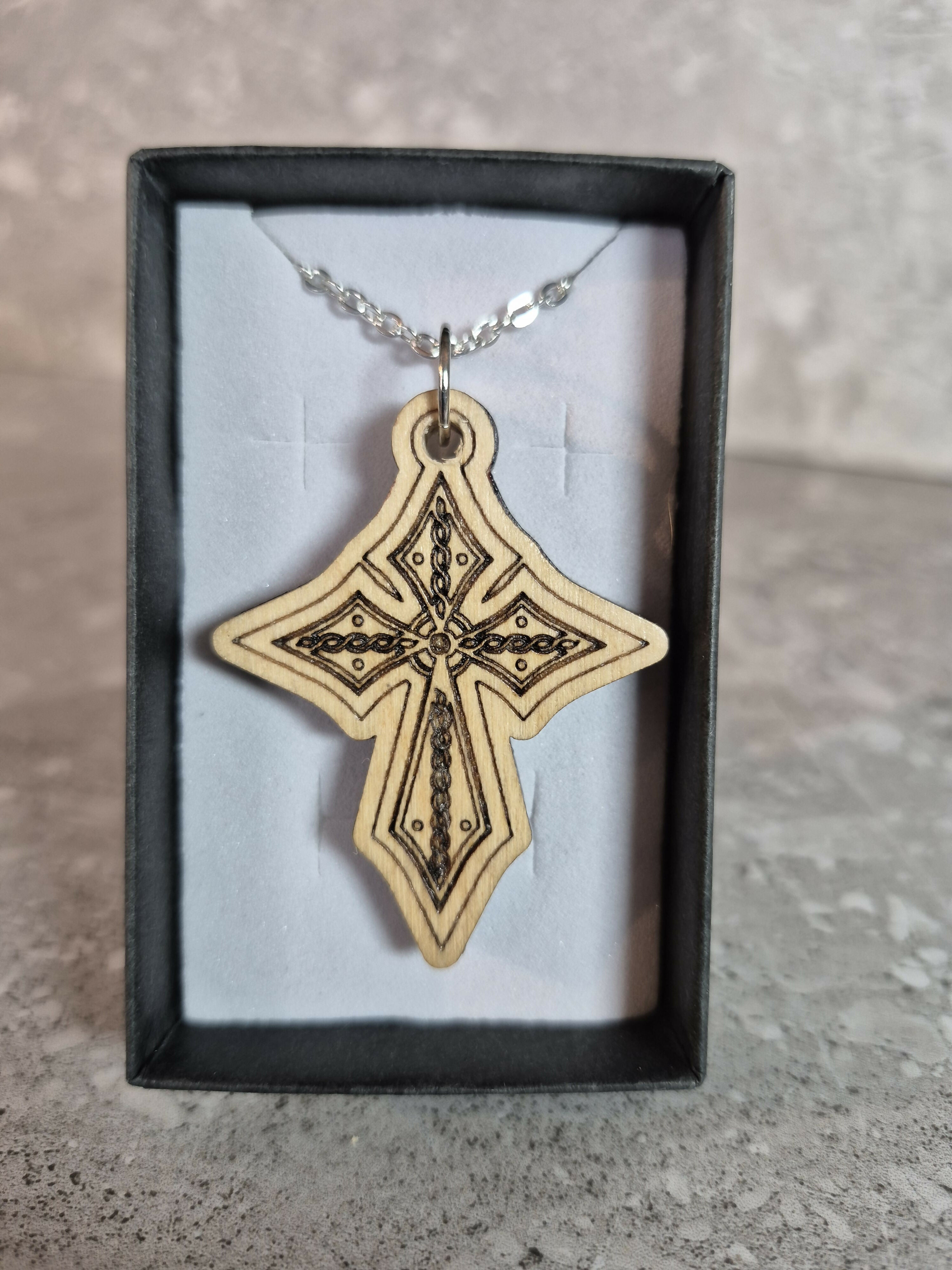 Handcrafted and Engraved Cross Pendant