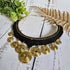 Black Macrame & Gold Brass Wire Spiral Choker; Egyptian Queen Tribal Statement Thai Jewellery