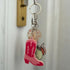 Pink Cowgirl Boot - Recycled Acrylic Keychain