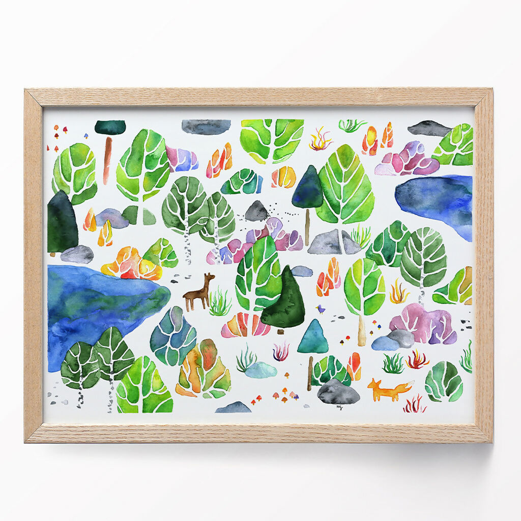 Colourful Forest - A4/A3 Print