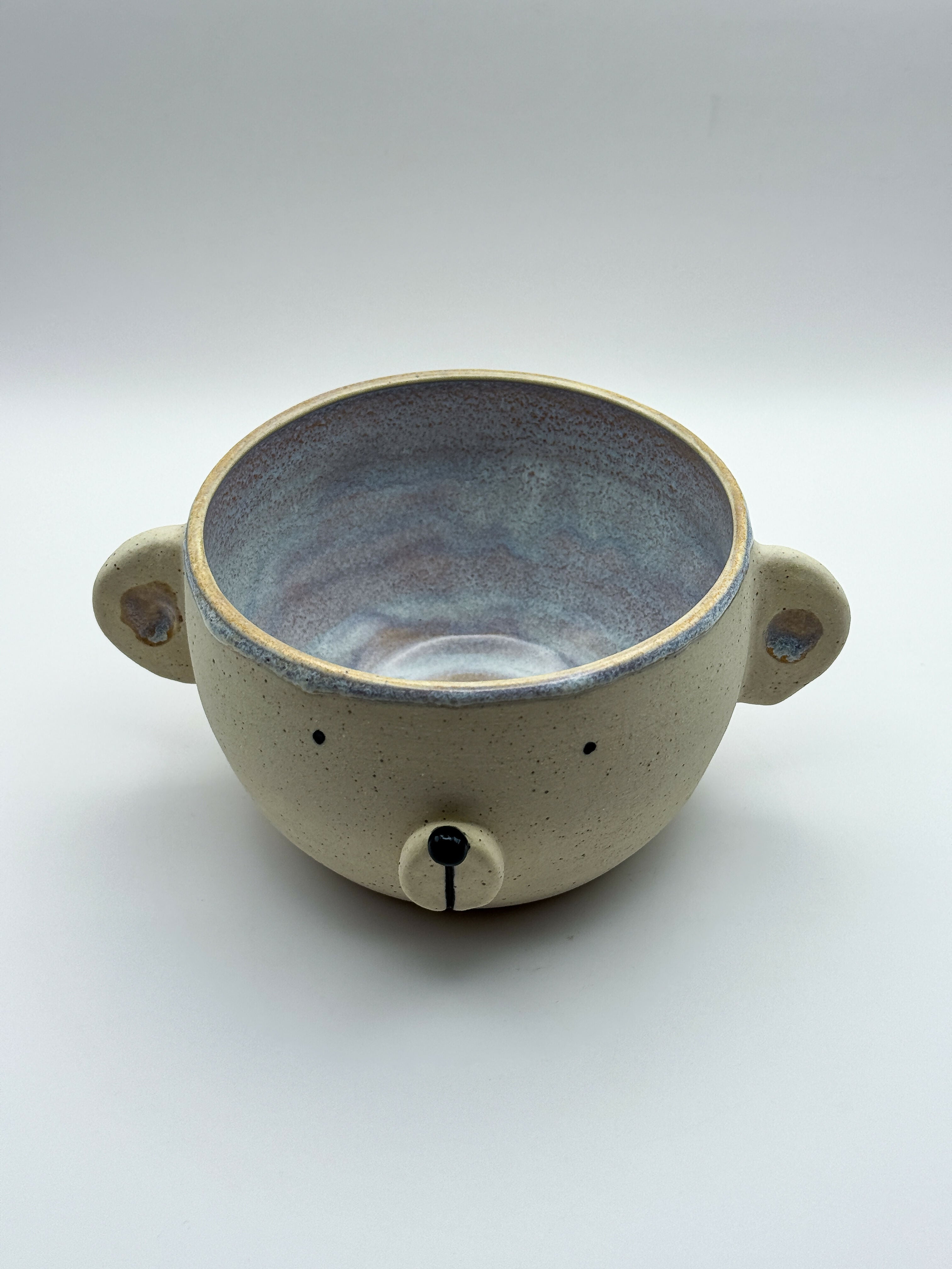 Handmade Light Bear Ceramic Bowl