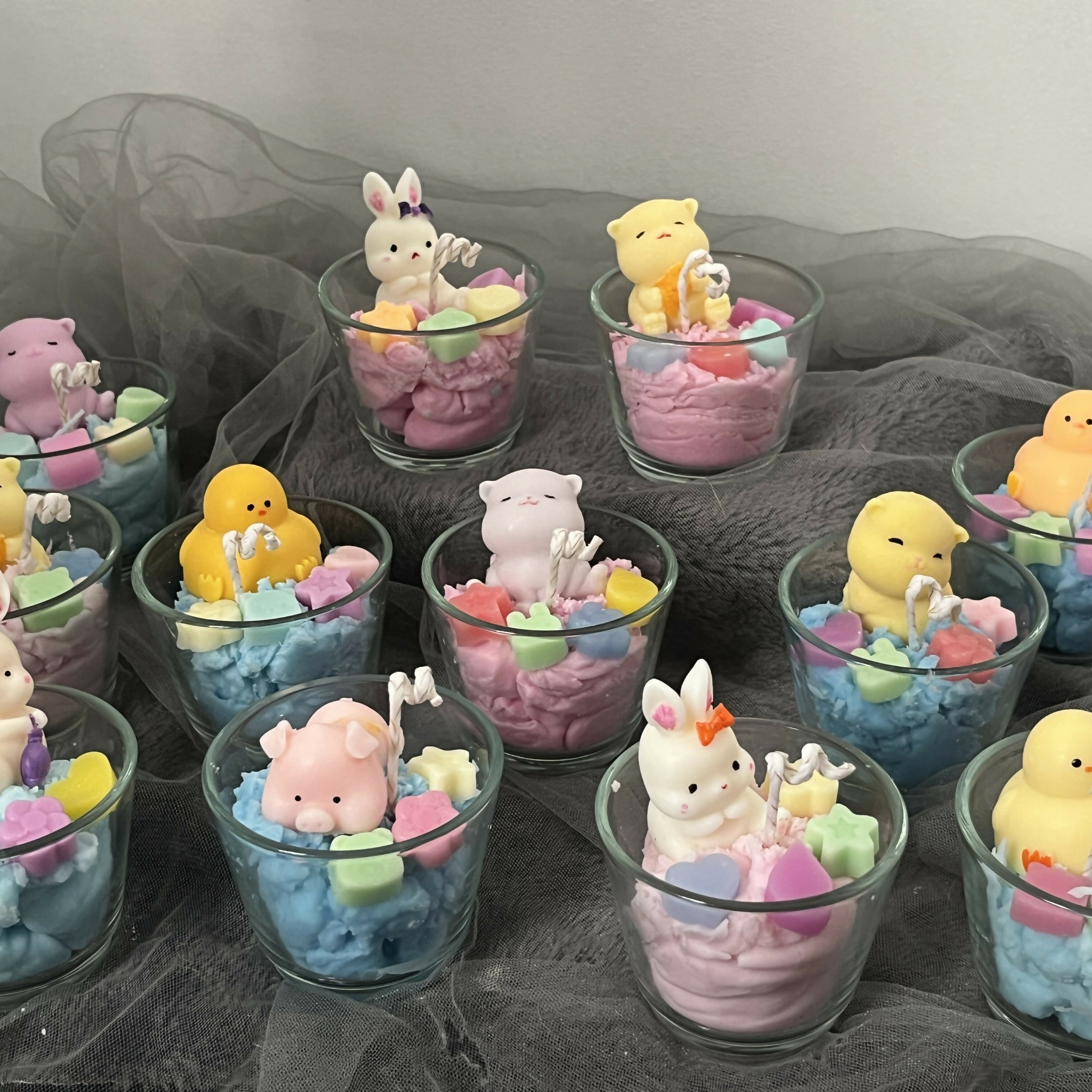 Kitty/Duck/Bunny/Piglet Candle - Pink Jasmine and Orchid