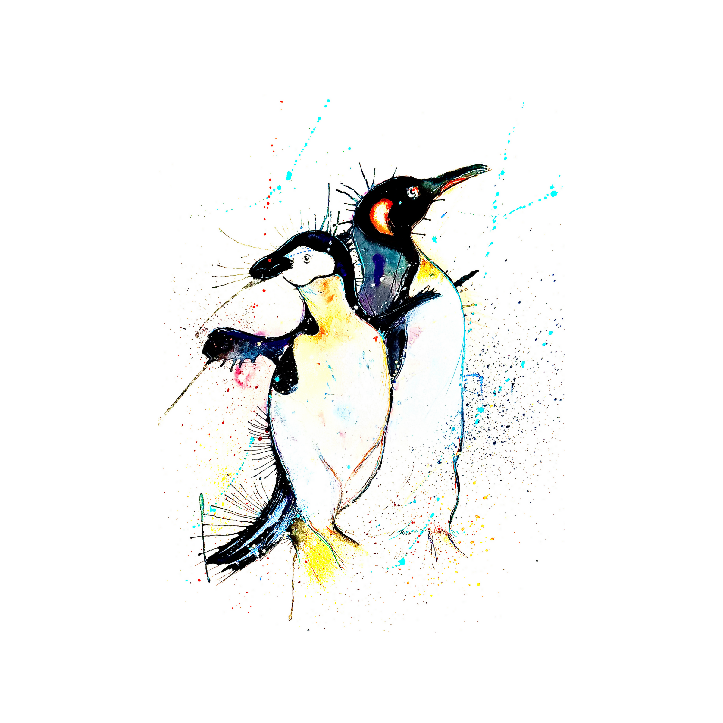 DANCING PENGUINS, PART OF THE 'ANIMAL ART COLLECTION'