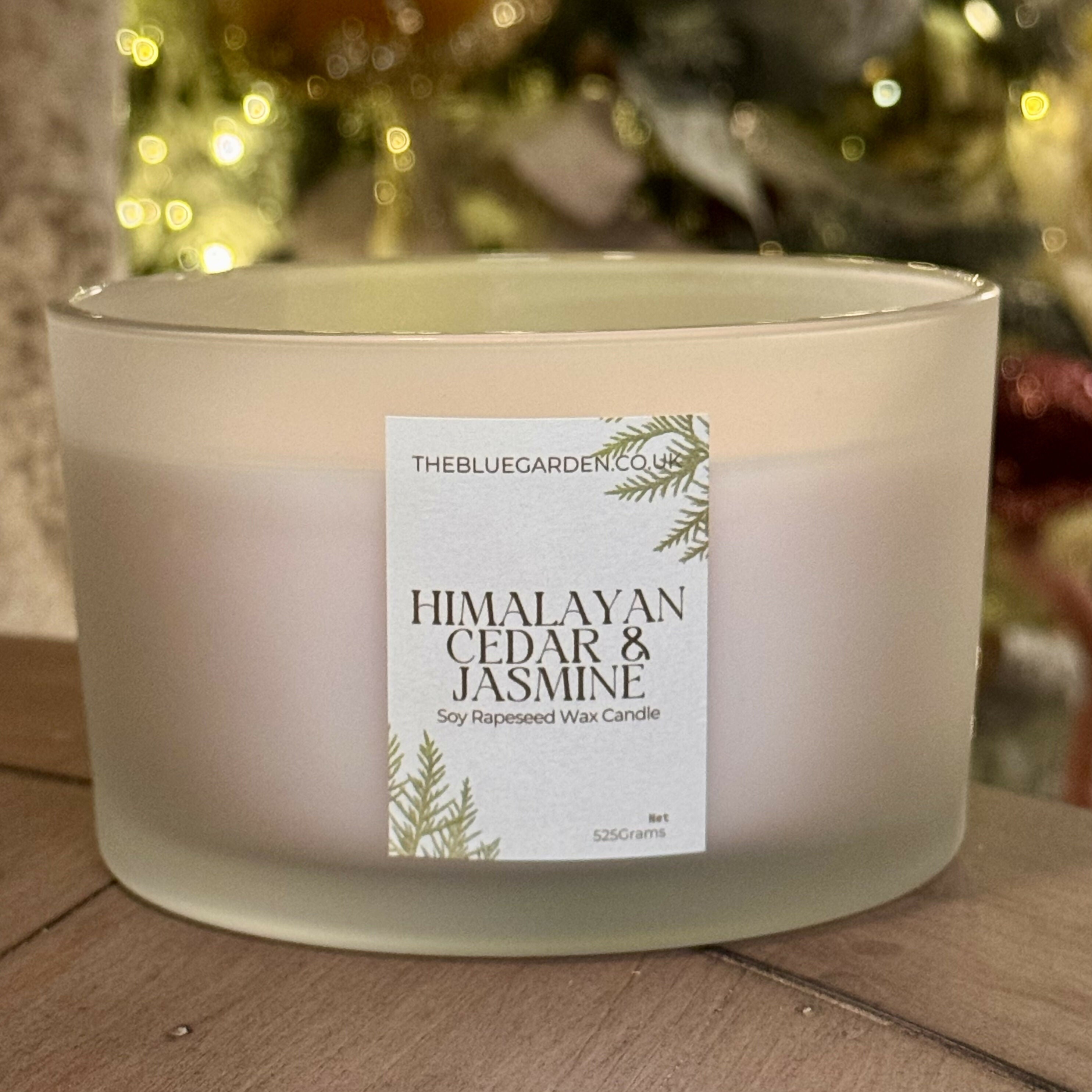 Himalayan Cedar & Jasmine | Large 3 Wick Scented Natural Wax Candle