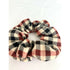 Beige Check Tartan Hair Scrunchie
