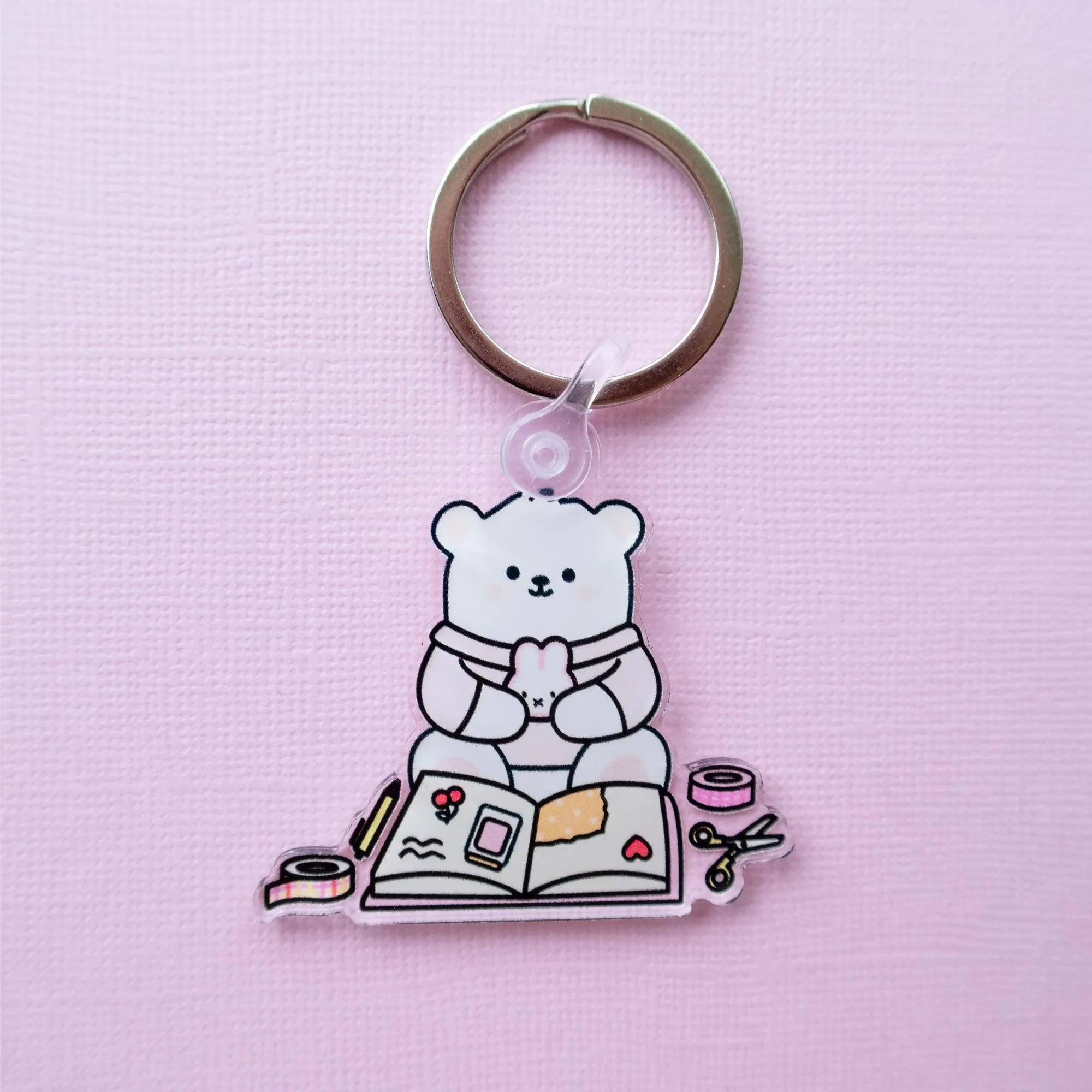 Journal Girlie Acrylic Keyring
