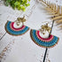 Pink Rose Quartz Statement Earrings; Handmade Bohemian Macramé Earrings With Gold Spiral Wirework