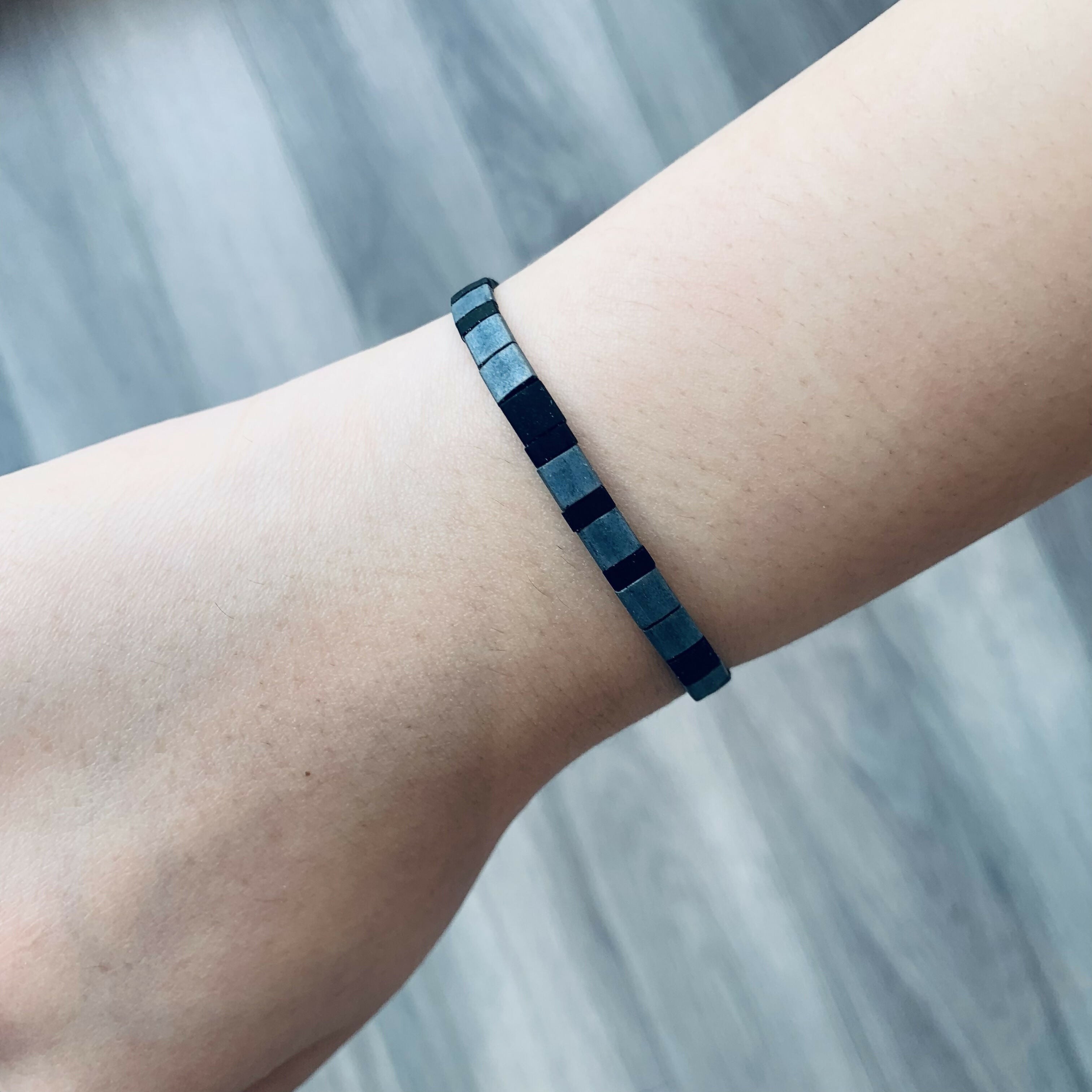 Japanese Tila Glass Bead Bracelet