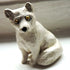 Ceramic Arctic fox sculpture