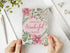 Pink Floral Wonderful Christmas Card A6