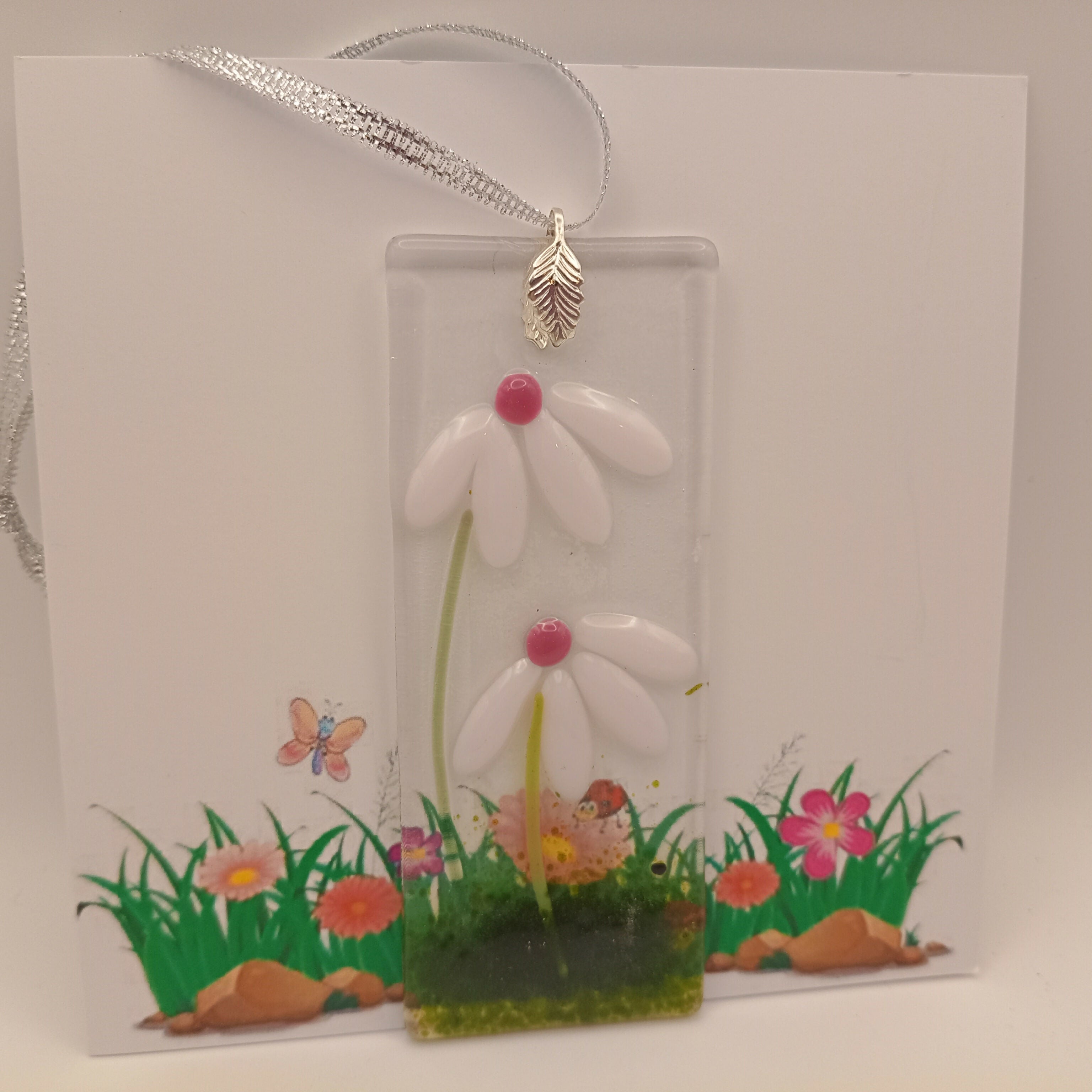 Fused Glass Flower Card