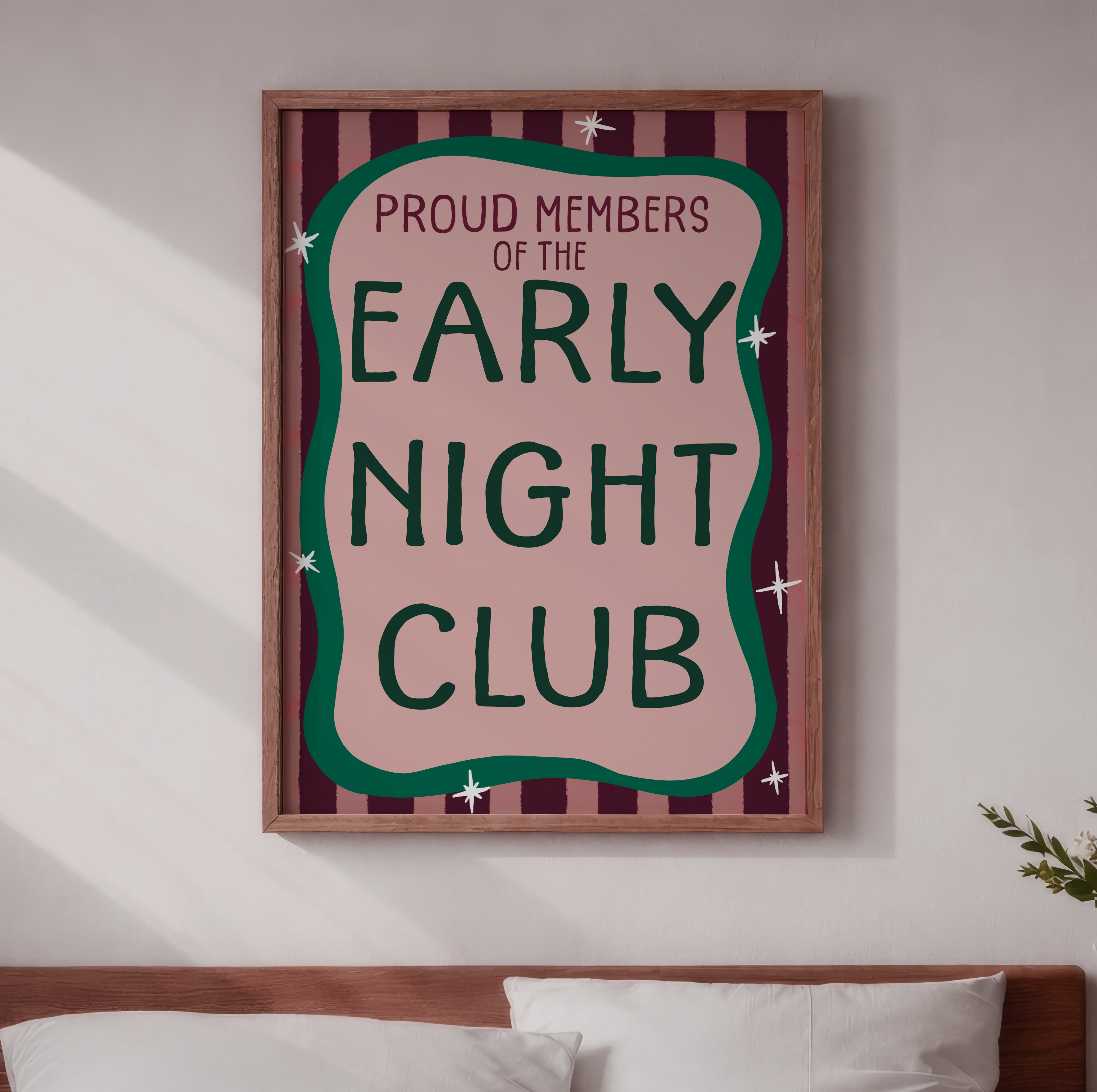 Early Night Club | Funny Bedroom Wall Art