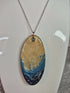 Unique Hand Crafted Cyan, Blue, Ivory and Sand Coloured Pendant